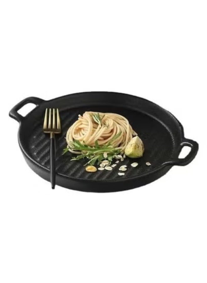 Generic - Non-stick Melamine Grill Tray With Side Handles - Ideal For Cooking And Grilling - Image 1