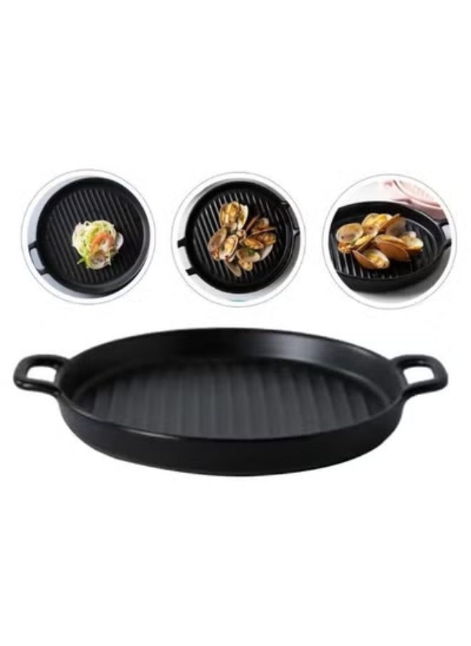 Generic - Non-stick Melamine Grill Tray With Side Handles - Ideal For Cooking And Grilling - Image 1