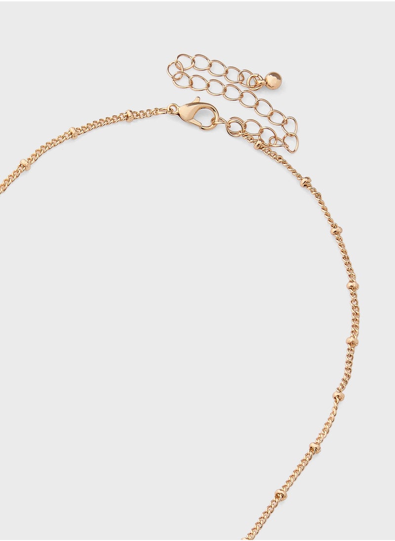 ELLA Shell Pendant Chain Necklace With Two Mix Pack Pendants  - Image 3