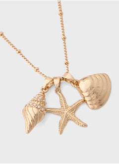 ELLA Shell Pendant Chain Necklace With Two Mix Pack Pendants  - Image 2