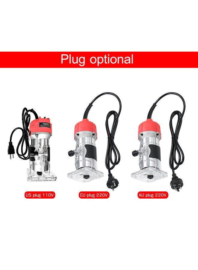 NIBEMINENT Trim Router With Transparent Base Silver/Red/Black 23.00x11.00x13.00cm  - Image 2