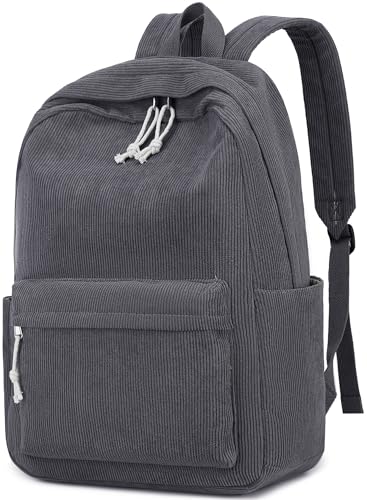 BTOOP School Backpack for Teens Large Corduroy Bookbag Lightweight 15.6 inch Laptop Bag for Girls Women Casual High School College - Image 1