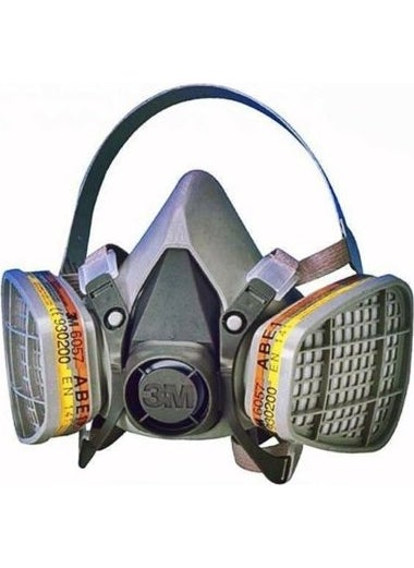 3M - 6200 Gas Mask Standard Size +6059 Abek1 Filter Included Set - Image 1