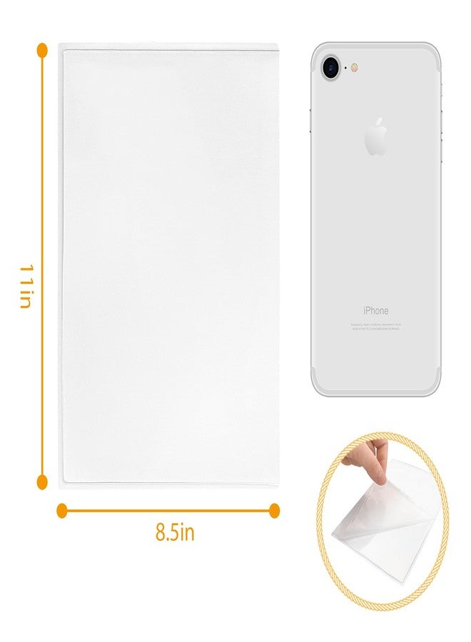 Mingting Magnetic Picture Frame, Holds 8.5X11 Inches Pictures, Reusable White Magnet Fridge Photo Sleeves for Refrigerator, Locker,Office Cabinet (6Pcs-8.5"x11"-White) - Image 2