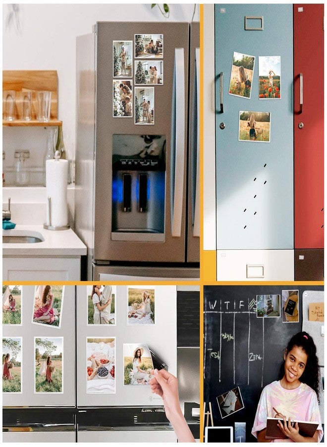 Mingting Magnetic Picture Frame, Holds 8.5X11 Inches Pictures, Reusable White Magnet Fridge Photo Sleeves for Refrigerator, Locker,Office Cabinet (6Pcs-8.5"x11"-White) - Image 4