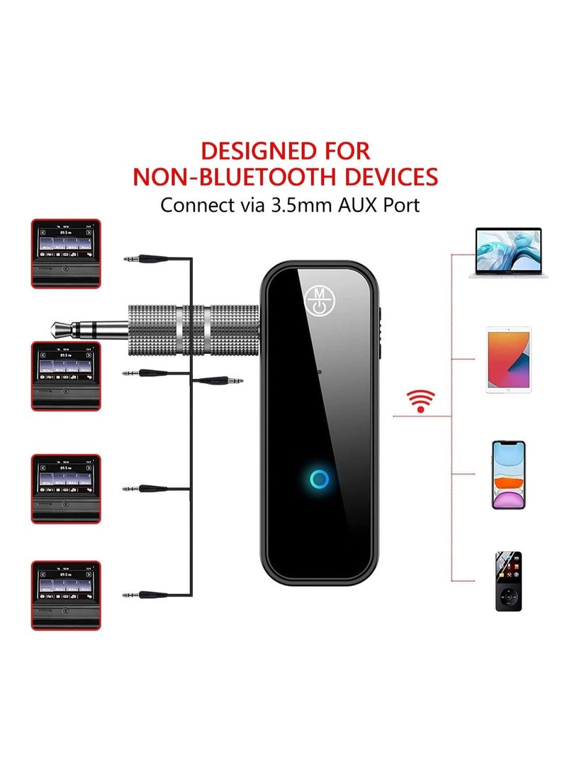 DMG Bluetooth 5.0 Receiver For Car Noise Cancelling Bluetooth AUX Adapter 3.5MM Jack Aux Receiver 2 In 1 Wireless Transmitter Suitable For Speakers Headphones Car PC - Image 5