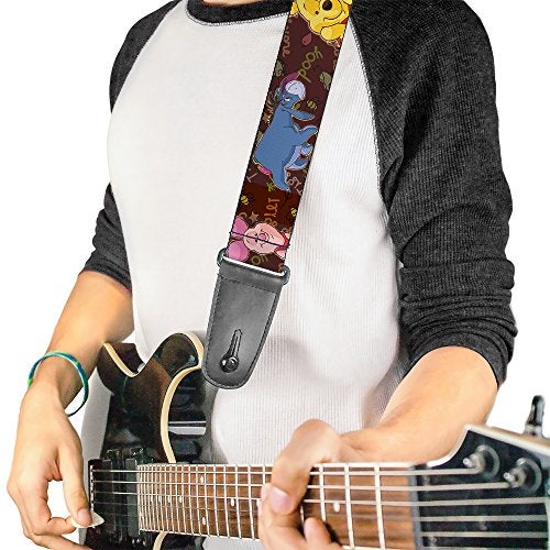 Buckle Down Buckle-Down Guitar Strap - Winnie the Pooh Character Poses - 2" Wide - 29-54" Length - Image 2