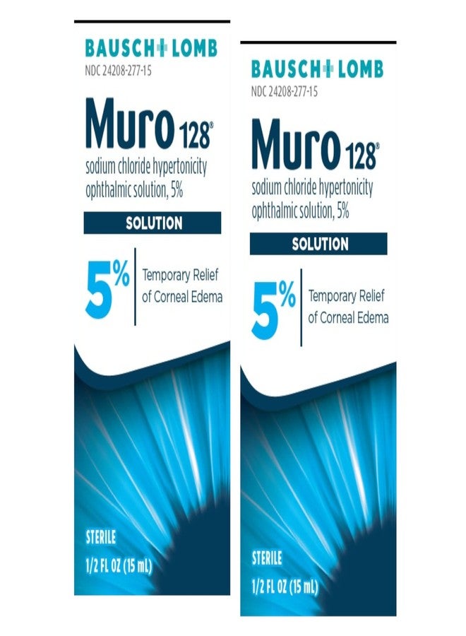 Bausch + Lomb Bausch & Lomb Muro 128 Solution 5% 15 mL (Pack of 2 - Image 1