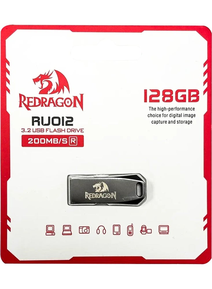 Redragon Flash Memory 128GB, USB3.2, Metal Design- RU012D3.2