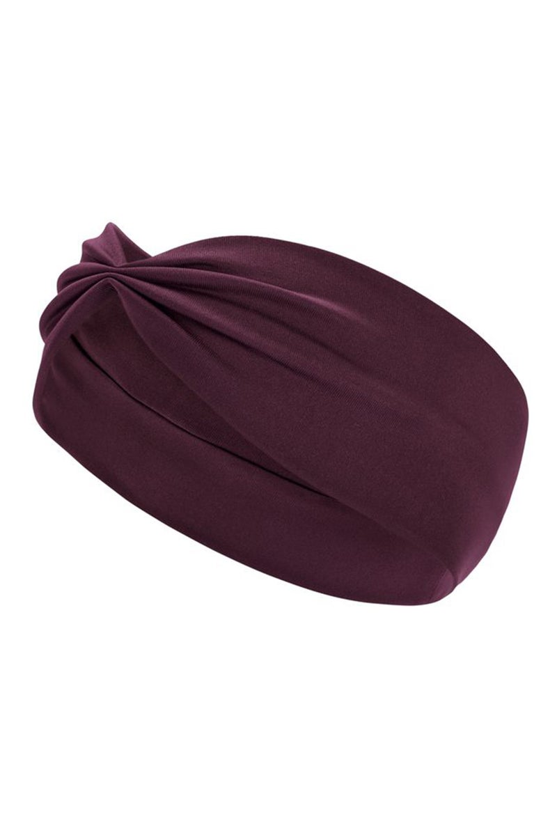 Women Plain Performance Headband, Dark Purple