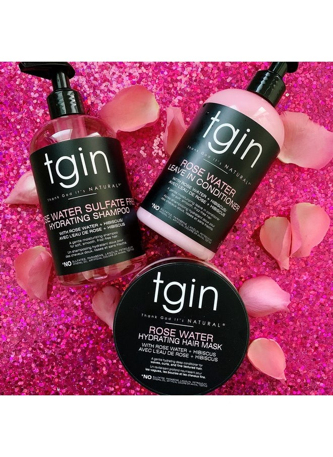 Thank God It's Natural - Thank God It's Natural tgin Rose Water Sulfate-Free Hydrating Shampoo for Curly, Coily and Wavy Hair, with Rose Water and Acai Berry, Moisturizes Low Porosity Hair, 13 oz - Image 1