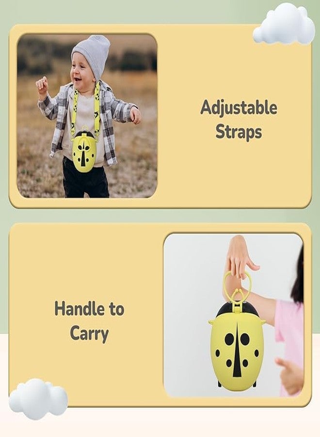 DEEDECORWAVE Ladybug Beetle Premium Water Sipper for Baby - 700ml BPA-Free, Spill-Proof PP Material with Soft Silicone Straw | Leakproof Sippy Cup for Kids 12+ Months(Yellow) - Image 5