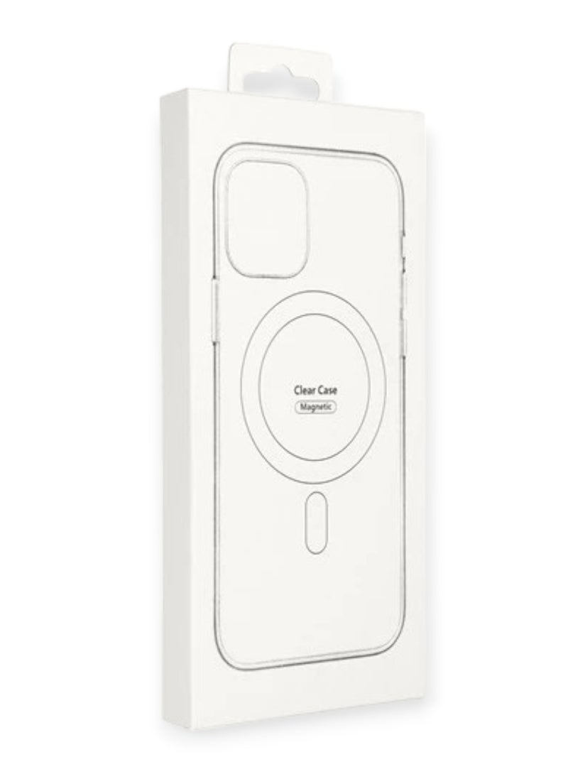 ماجنيتك جراب مغناطيسي لموبايل (آيفون 16 برو ماكس) متوافق مع ماج سيف MagSafe، غطاء جوال شفاف رفيع ومضاد للصدمات, مصنوع من مادة البولي يوريثين حراري - Image 2