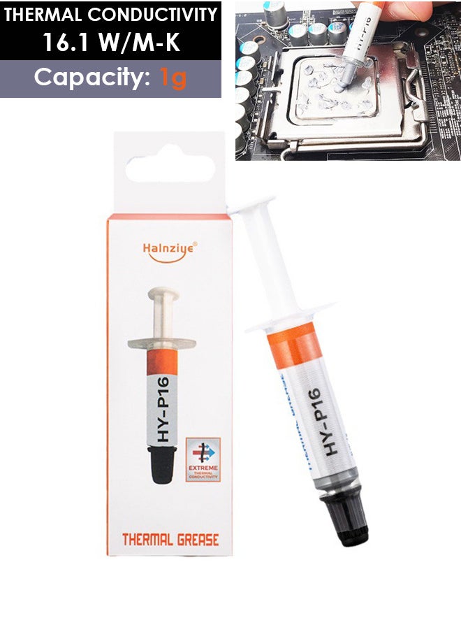 Halnziye Premium Performance Thermal Paste for Cooling All Processors CPU GPU PC PS4 Xbox Computers and Consoles High Thermal Conductivity Thermal Paste Long Durability Safe Application Non-Conductive  - Image 1