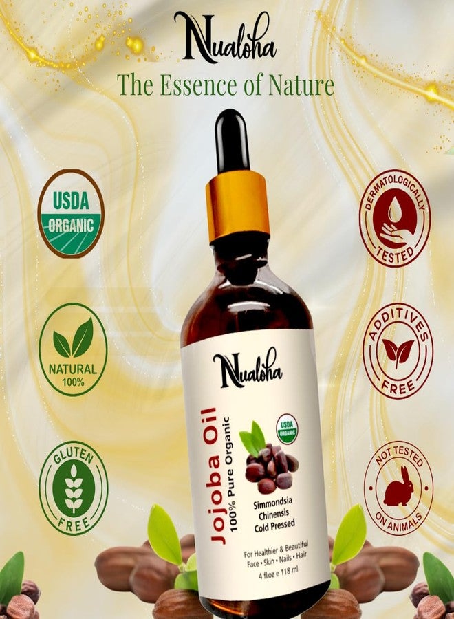 Nualoha Jojoba Oil Cold Pressed for Face, Skin, Nails, and Hair to achieve a Healthier and Beautiful Appearance, 118ml - Image 5