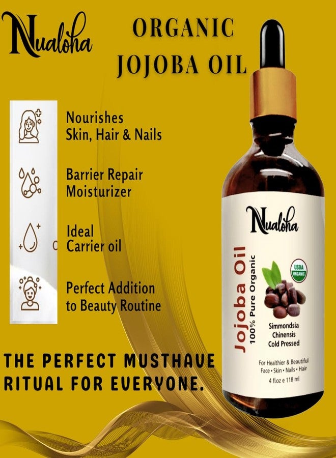 Nualoha Jojoba Oil Cold Pressed for Face, Skin, Nails, and Hair to achieve a Healthier and Beautiful Appearance, 118ml - Image 2