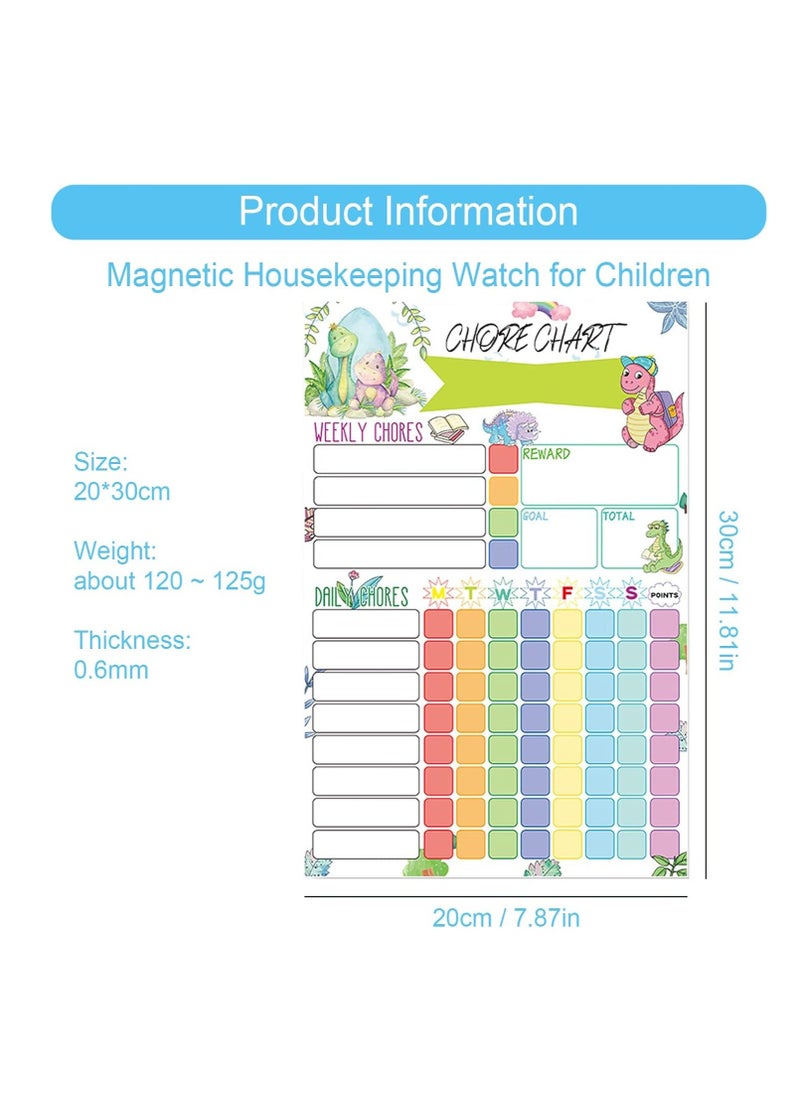 Generic - Magnetic Dry Erase Board, Magnetic Dry Erase Chore Chart Set, Behavior Chart Reward Chart for Chore, Activity, Exercise, Diet, Nutrition Behavior, Kids, Teenagers, Adults, 1 Pcs - Image 1