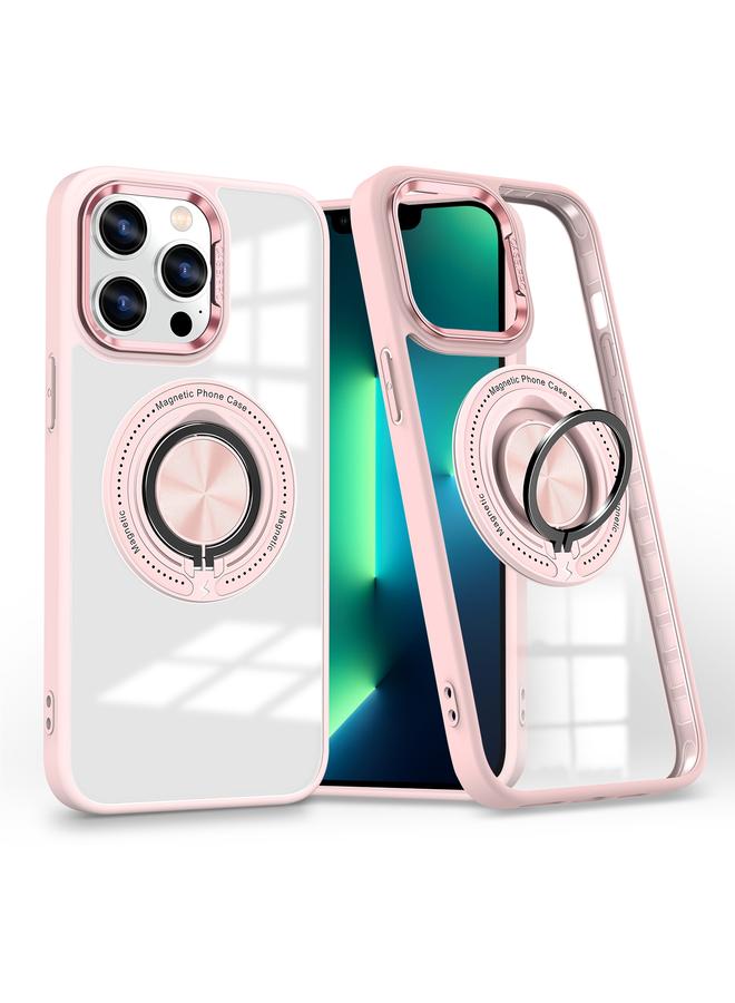 زبون جراب لهاتف iPhone 13 Pro Max مع حامل حلقي مغناطيسي دوار - Image 1