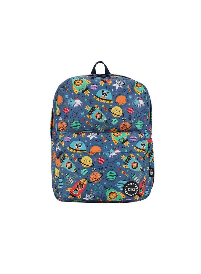 Cubs CUBS Junior Space Craft Kids 28L Backpack â€“ Ideal for Girls & Boys (Ages 6â€“12) | Fits 15" Laptop | Zip Closure | Lightweight, Durable & Stylish.