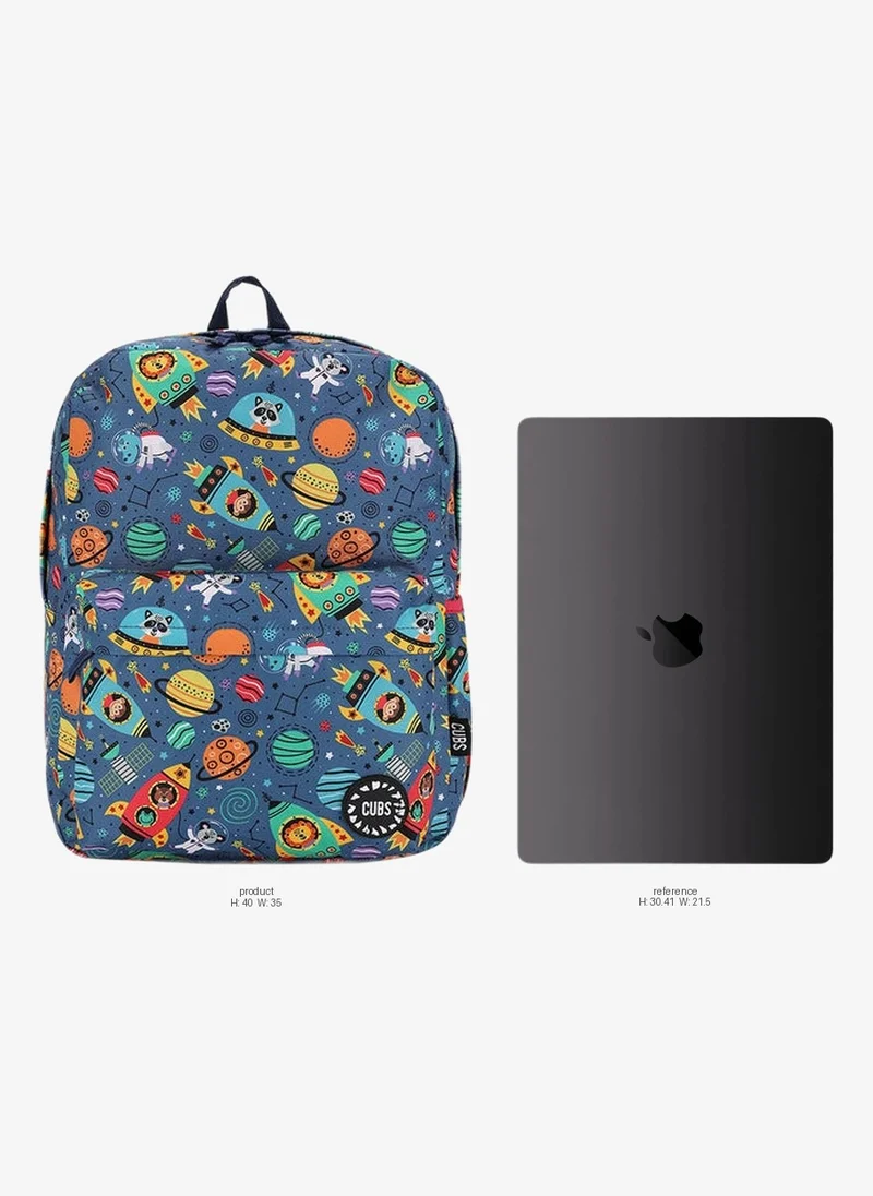 Cubs CUBS Junior Space Craft Kids 28L Backpack â€“ Ideal for Girls & Boys (Ages 6â€“12) | Fits 15" Laptop | Zip Closure | Lightweight, Durable & Stylish.