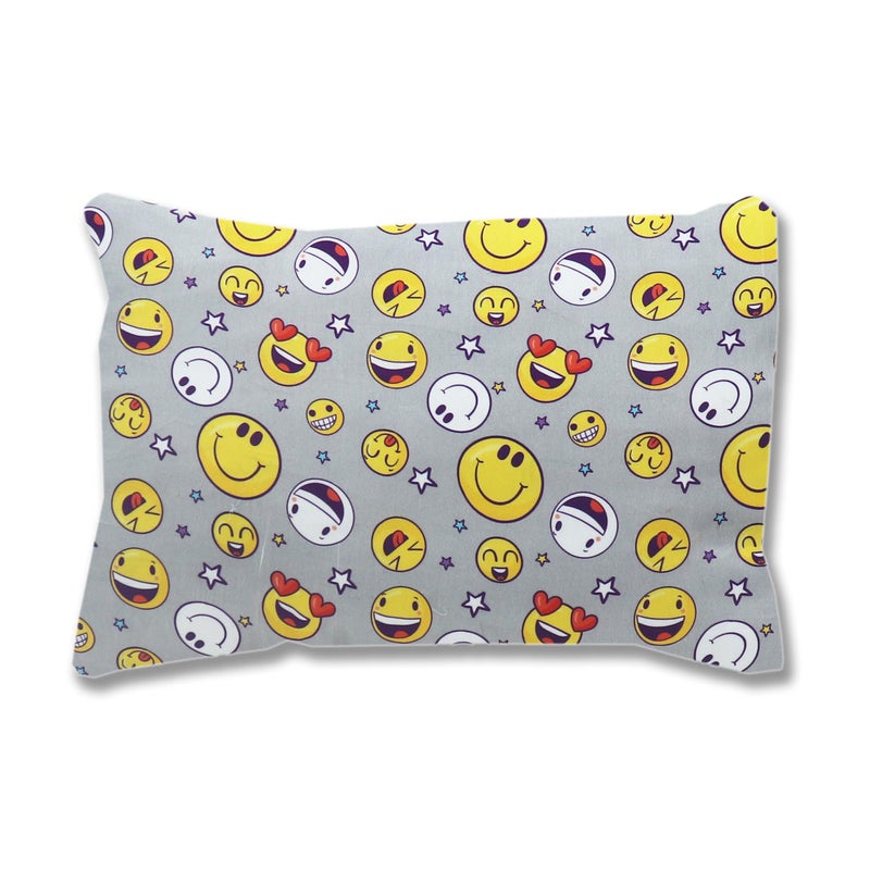 KRADYL KROFT Toddler Pillow with 100% Cotton Removable Cover - 20 X 15 Inches | Children Pillows | Baby Pillows - Smiley - Image 1