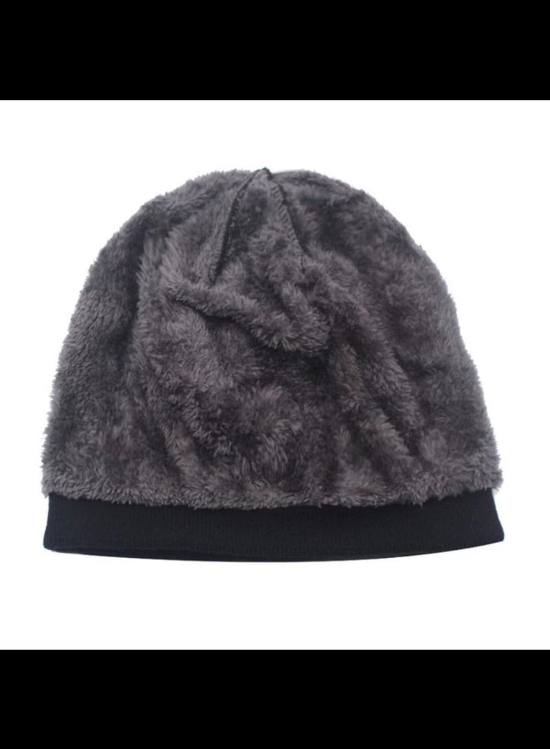 Winter wool Head unisex ice cap beanie baded with fur - Image 3