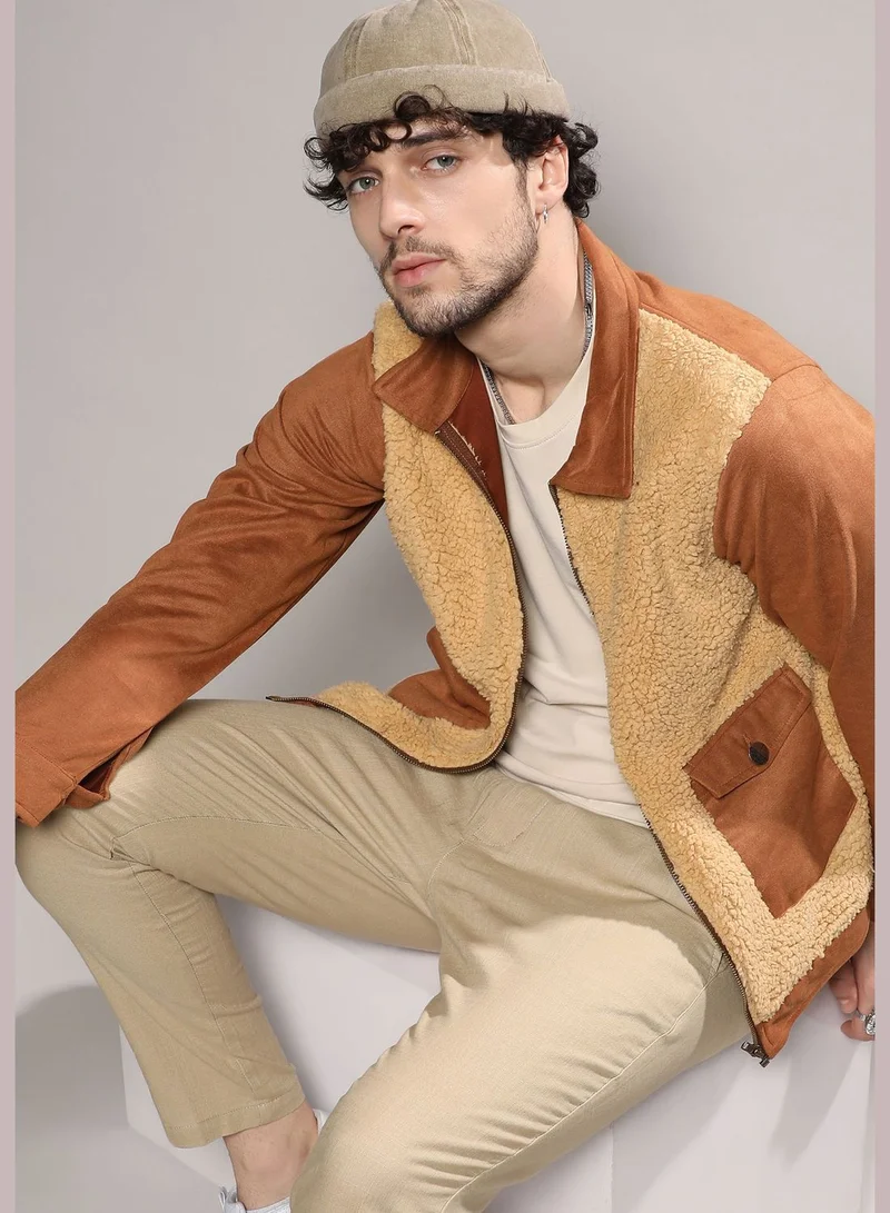 Campus Sutra Color Block Jacket