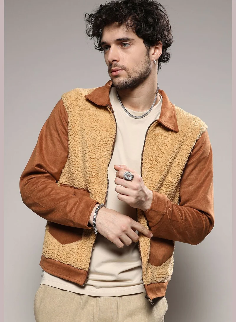 Campus Sutra Color Block Jacket