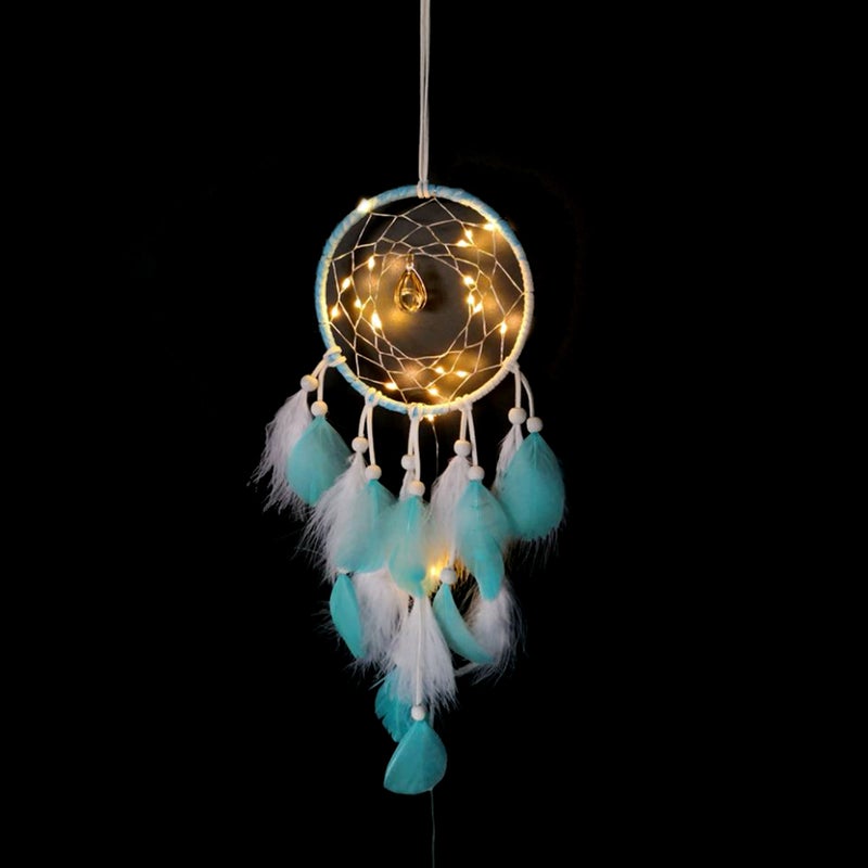 Dreamcatcher Hanging Lighted Handmade Decorative Gift for Home Room Balcony Window (Sky- ) - Image 3