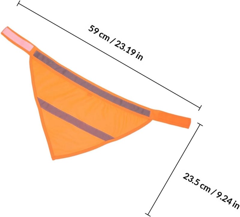 2pcs Reflective Dog Bandana Set, Night Glow Adjustable Safety Scarf Hook and Loop Closure, Large Size for Dogs, Visible Pet Neckerchief for Outdoor and Evening Walks Random Color - Image 2