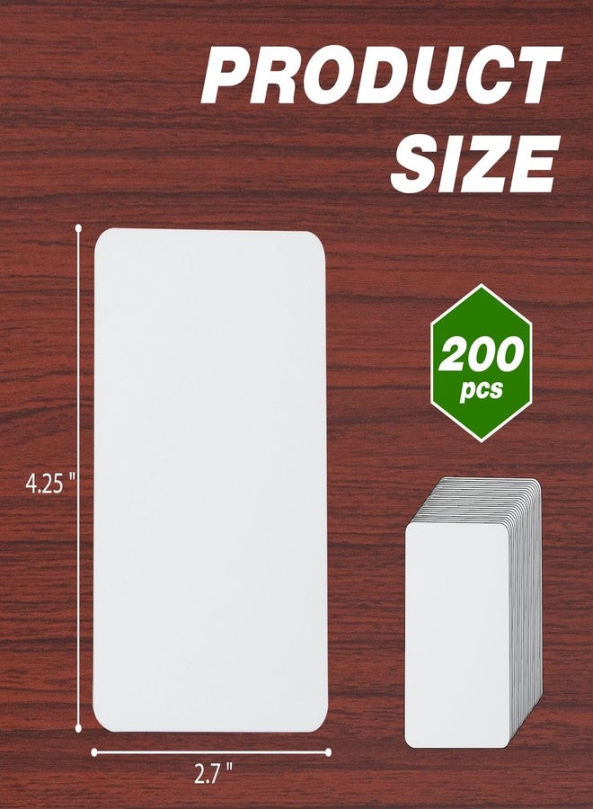 Prilino 200ct Tall Trading Card Dividers - White Plastic Card Divider, Page Dividers for Storage Boxes, Standard Vertical Fit for Sports/Games Card Categorization and Management - Image 2