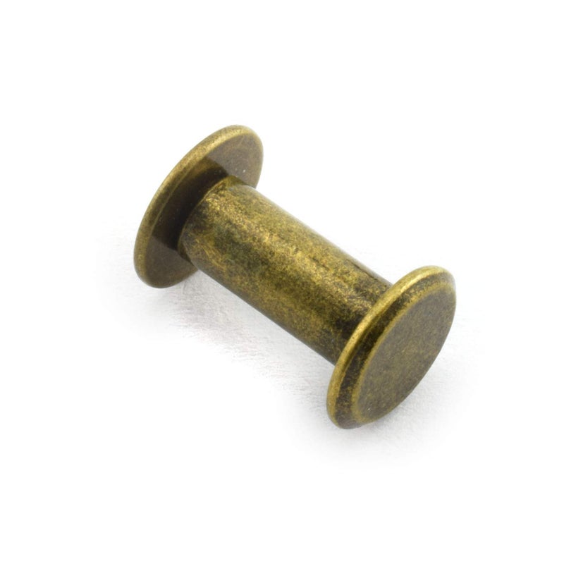 LQ Industrial 50pcs Chicago Screw Cross Head Phillips Drive Binding Screws Rivet Book Binding DIY Leather Craft Assembly Bolt 5x10mm Bronze - Image 4