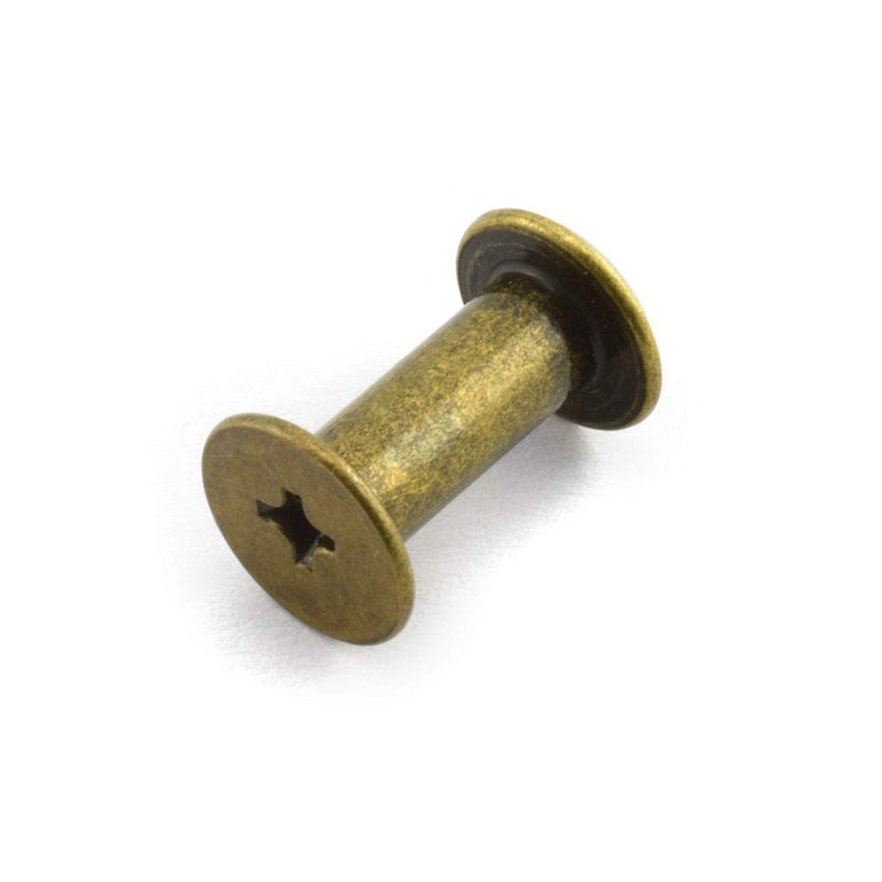 LQ Industrial 50pcs Chicago Screw Cross Head Phillips Drive Binding Screws Rivet Book Binding DIY Leather Craft Assembly Bolt 5x10mm Bronze - Image 3