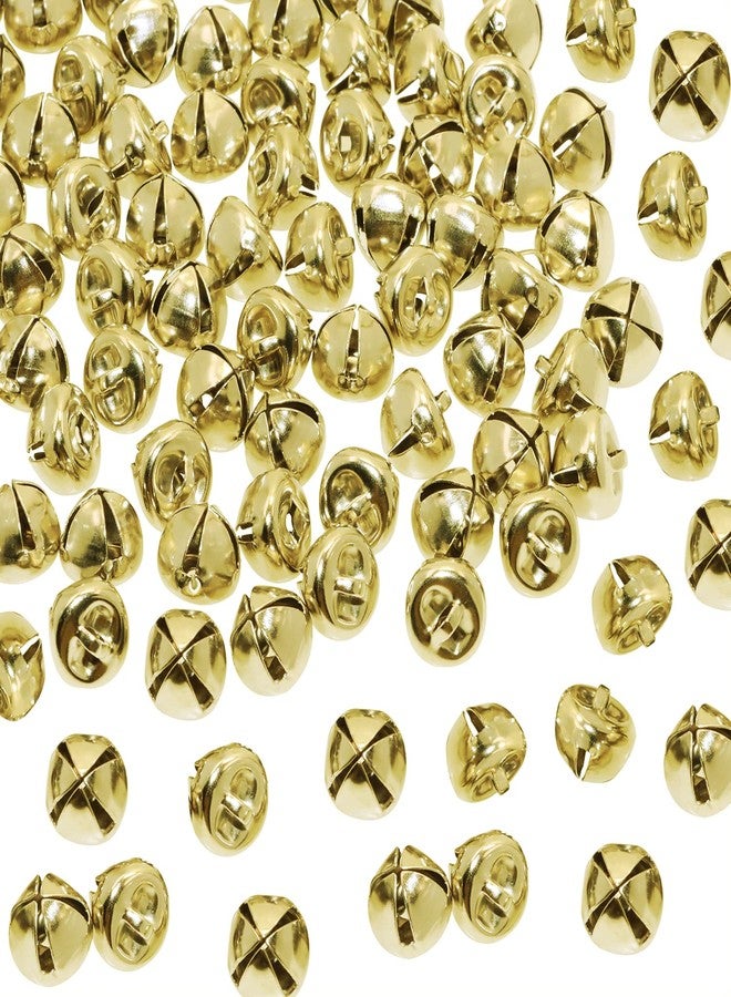 Shapenty 10mm Small Metal Jingle Bells Craft Bells Bulk for Christmas Ornaments Wreath Party Favor Holiday Home Wedding Decoration Earring Bracelet Jewelry Making Craft Projects, 200PCS (Gold) - Image 1