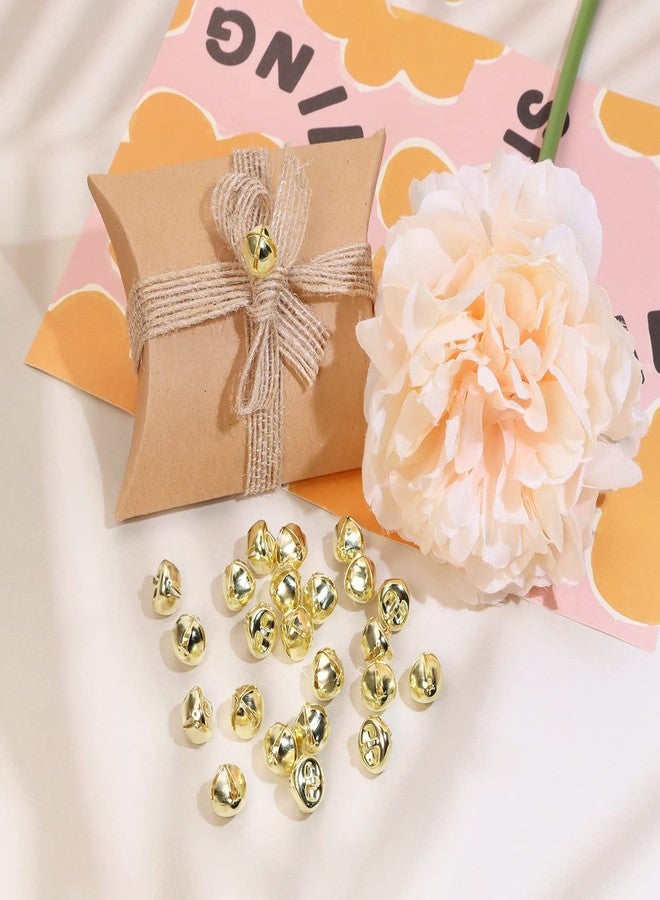 Shapenty 10mm Small Metal Jingle Bells Craft Bells Bulk for Christmas Ornaments Wreath Party Favor Holiday Home Wedding Decoration Earring Bracelet Jewelry Making Craft Projects, 200PCS (Gold) - Image 2