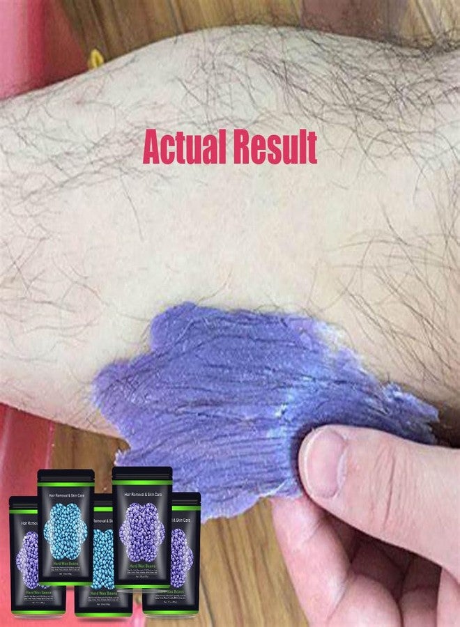 Auperwel Wax Beads for Hair Removal 1.1 lb (17.6 oz), Hard Wax Waxing Beads Kit for Sensitive Skin Brazilian, Face, Bikini, Eyebrow, Legs, Painless for Women Men, 5 packs with 10 Sticks - Image 4