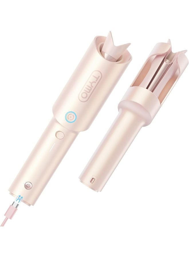 TYMO TYMO CURLGO Cordless Auto Curling Iron, Curler for Hair Length 14"-22", Gold Pink  - Image 1