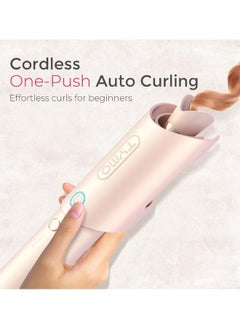 TYMO TYMO CURLGO Cordless Auto Curling Iron, Curler for Hair Length 14"-22", Gold Pink  - Image 3