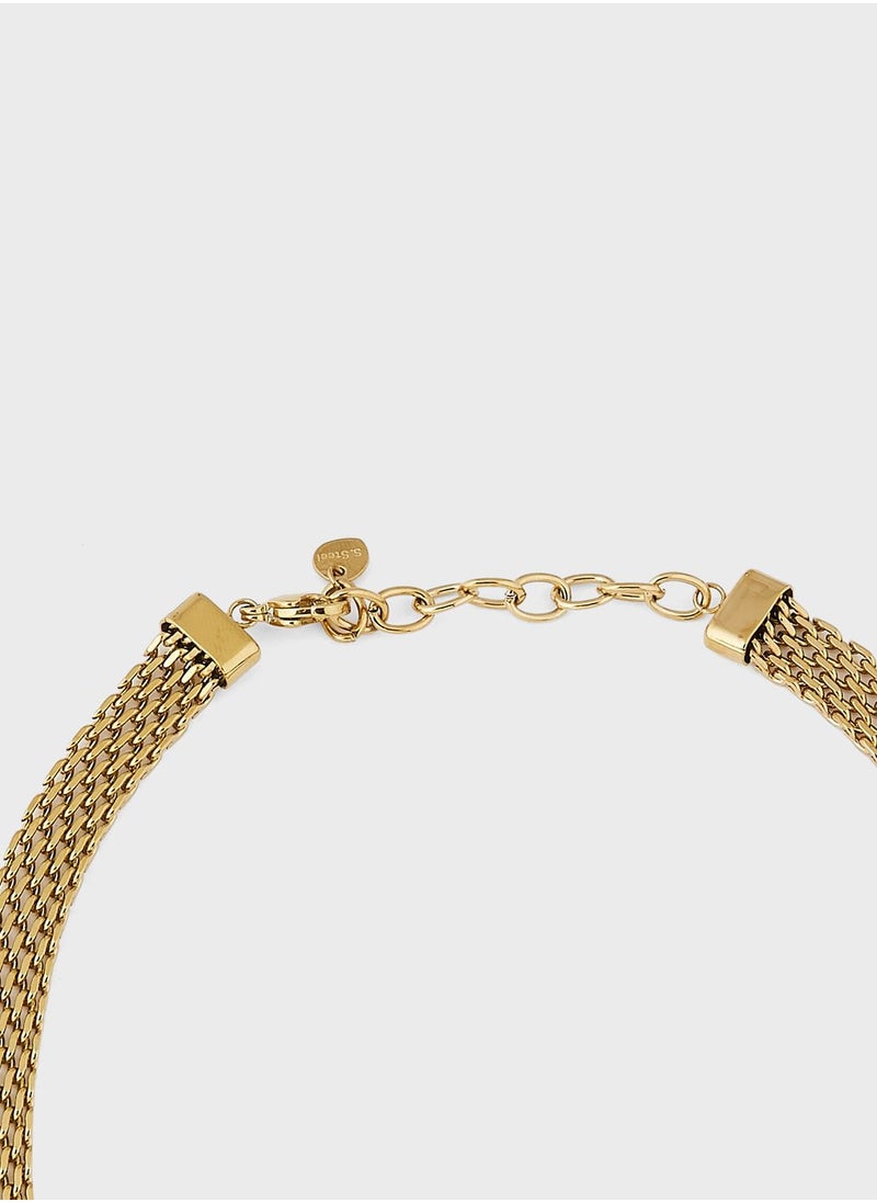 Lady Mauve LOIS WOVEN LINK CHAIN NECKLACE  - Image 3