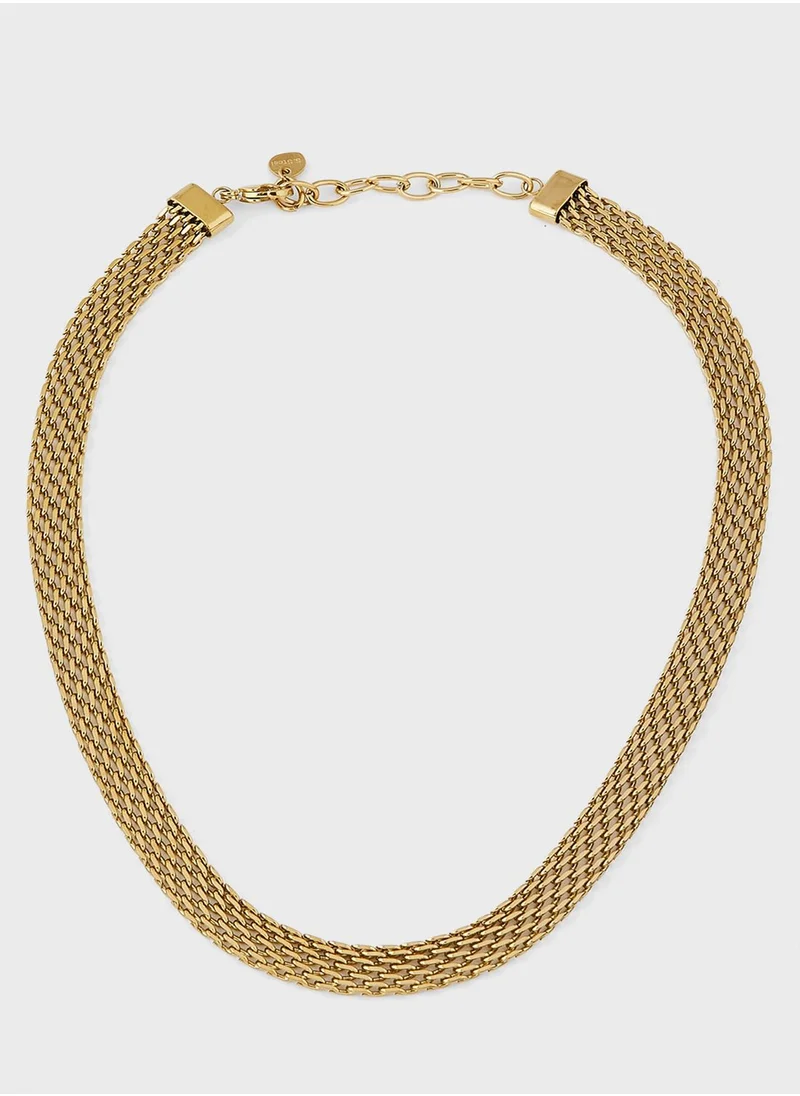 Lady Mauve LOIS WOVEN LINK CHAIN NECKLACE