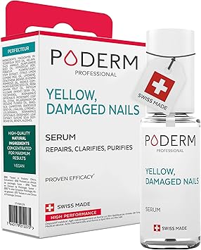 PODERM بوديرم أظافر تالفة صفراء تحسن مظهر الظفر توضح تنعم تغذي الظفر 100 مكونات طبيعية عناية احترافية باليدين والقدمين سهلة وسريعة صنع سويسري - Image 1
