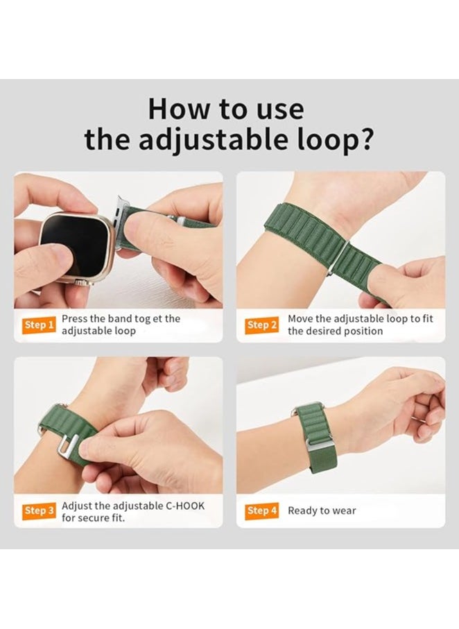FARROBIZZ - Alpine Loop Sport Band Compatible With Apple Watch Band 49mm 45mm 44mm 42mm, Breathable Nylon Strap Adjustable with G-Hook Strap for Watch Ultra/Ultra 2 series 9 8 7 6 5 4 3 2 1 SE - Image 1