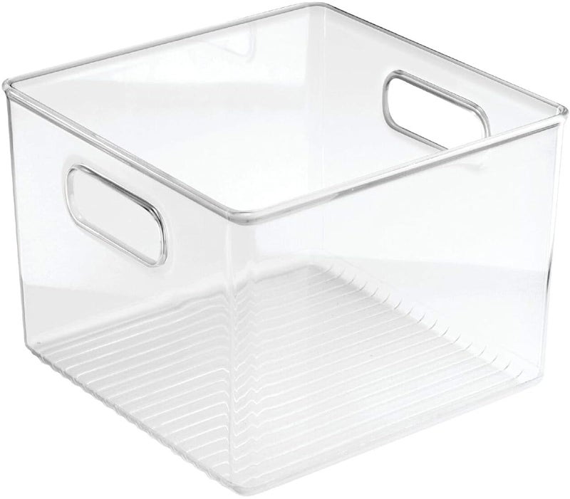 حاوية تخزين الطعام iDesign مع مقابض لخزائن المطبخ أو الثلاجة شفافة مصنوعة في الولايات المتحدة