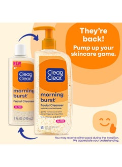 Clean & Clear Clean & Clear 2-Pack Oil-Free Facial Cleansers with Citrus Scent, Morning Burst and Night Relaxing, 16 oz  - Image 5