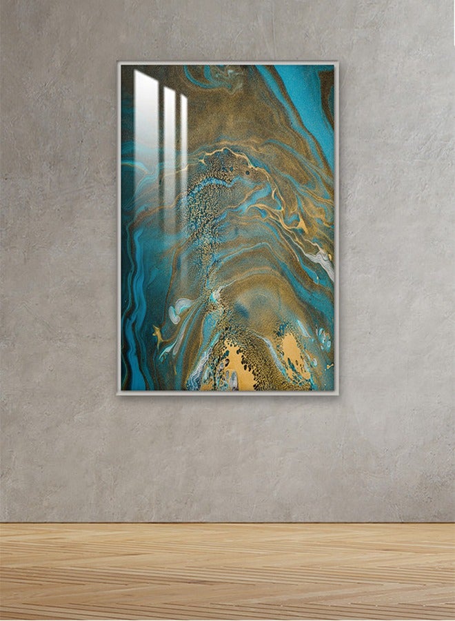 Marktna Decorative Wall Art Painting 120X80Cm With An Abstract Design Silver Frame And A Transparent Acrylic Layer 0.5Kg  - Image 1