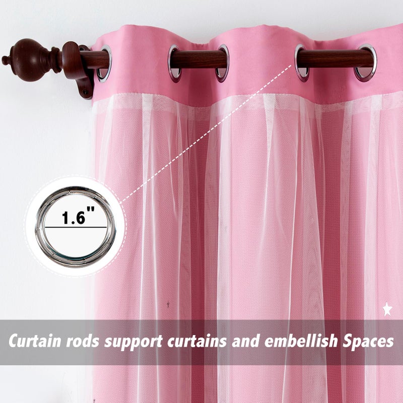indistar Star Cutout Kids Window Blackout Curtains for Girl Bedroom Window Room Darkening Curtains & Drapes Baby Nursery Curtains (2 Panel,52Wx72L inch,Pink) - Image 4