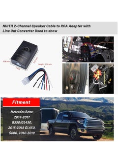Generic Car Stereo Hight to Low Converter, 2 Channel Line Output Convertor with Remote Turn On RCA Car Line Converter Output Adapter - Black  - Image 5