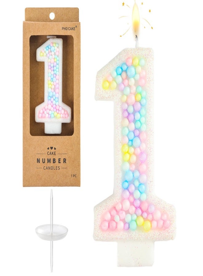 PHD CAKE 2.76 Inch Number 1 Macaron Birthday Candles, Macaron Themed Number Candles, Cake Number Candles, Party Celebration - Image 1