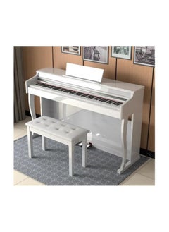 Megarya Professional Design Upright Digital Piano 88 Hammer Action Piano Superimposed Sound Effect USB Jack Electronic Organ Polished Finish (Polished White)  - Image 1