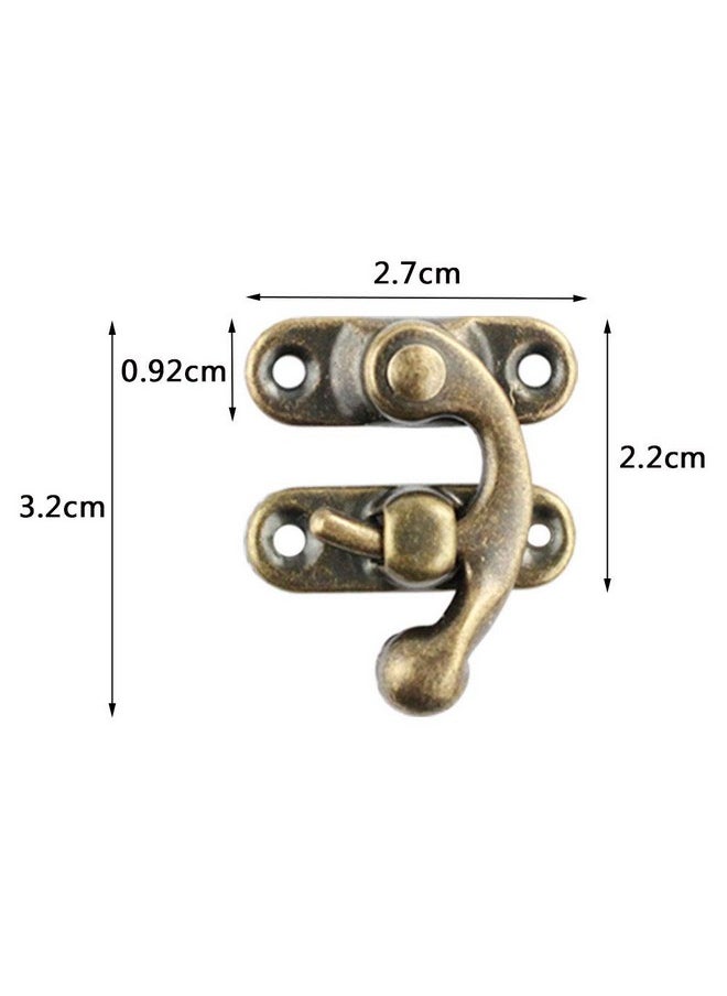 Wobe Wobe 60pcs Small Box Hinges and 30 Sets Antique Right Latch Hook Hasp with 360 Pcs Replacement Screws for Wood Jewelry Box Hasp Catch Decoration - Bronze Tone  - Image 2